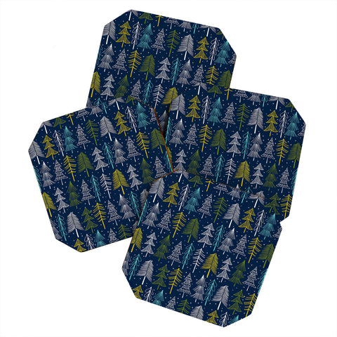 Heather Dutton Oh Christmas Tree Midnight Coaster Set