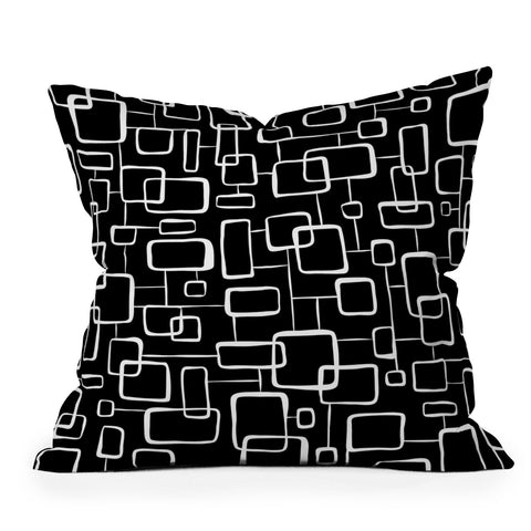 Heather Dutton On The Quad Black Outdoor Throw Pillow