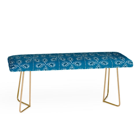 Heather Dutton Paizale Blue Ivory Bench