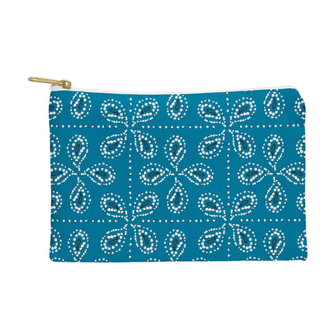 Heather Dutton Paizale Blue Ivory Pouch