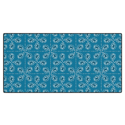 Heather Dutton Paizale Blue Ivory Desk Mat