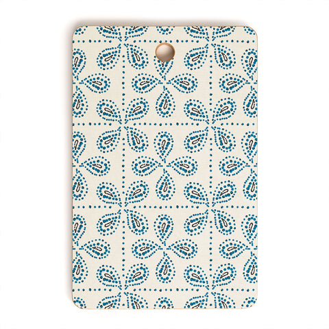 Heather Dutton Paizale Ivory Blue Cutting Board Rectangle