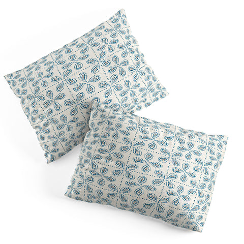 Heather Dutton Paizale Ivory Blue Pillow Shams