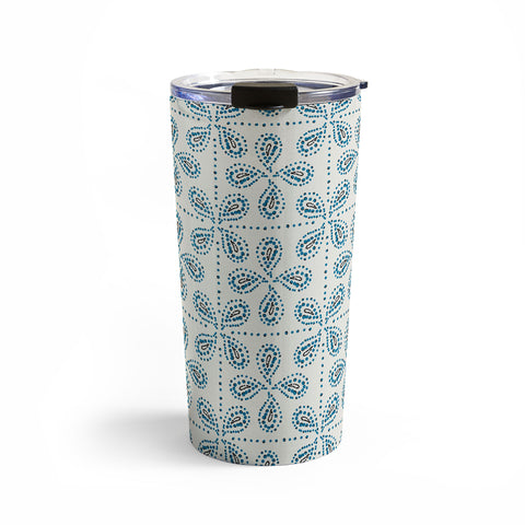 Heather Dutton Paizale Ivory Blue Travel Mug