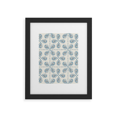 Heather Dutton Paizale Ivory Blue Framed Art Print