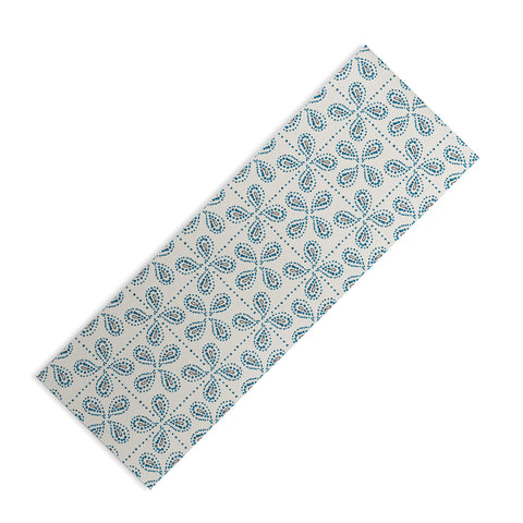 Heather Dutton Paizale Ivory Blue Yoga Mat
