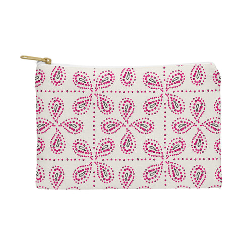 Heather Dutton Paizale Ivory Pink Pouch