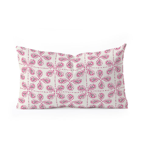 Heather Dutton Paizale Ivory Pink Oblong Throw Pillow