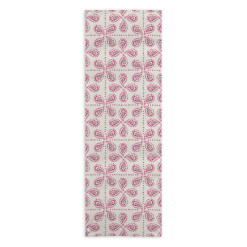 Heather Dutton Paizale Ivory Pink Yoga Towel
