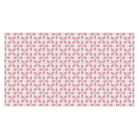 Heather Dutton Paizale Ivory Pink Tablecloth