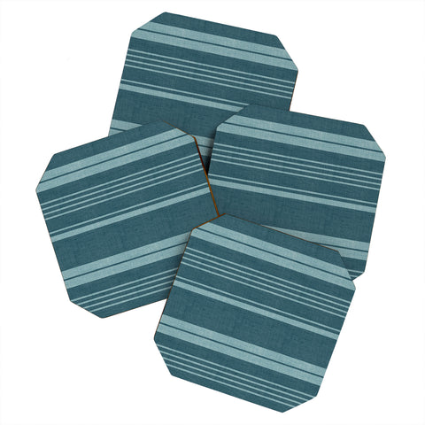 Heather Dutton Pathway Teal Coaster Set