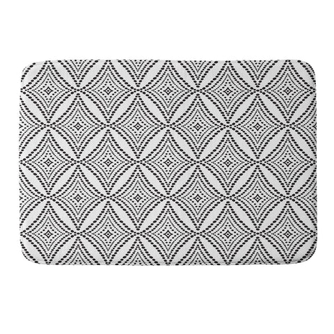 Heather Dutton Pebble Pathway Black and White Memory Foam Bath Mat