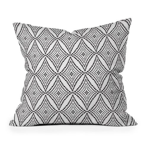 Heather Dutton Pebble Pathway Black and White Throw Pillow
