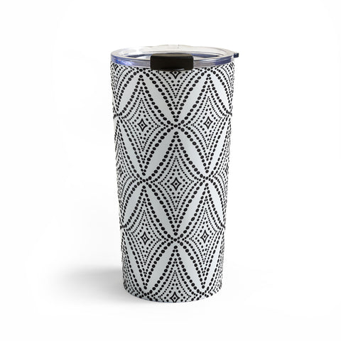Heather Dutton Pebble Pathway Black and White Travel Mug