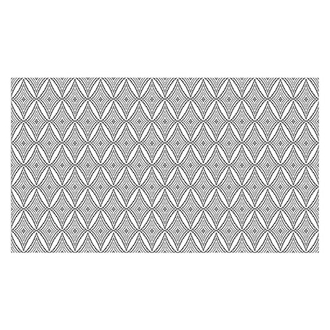 Heather Dutton Pebble Pathway Black and White Tablecloth