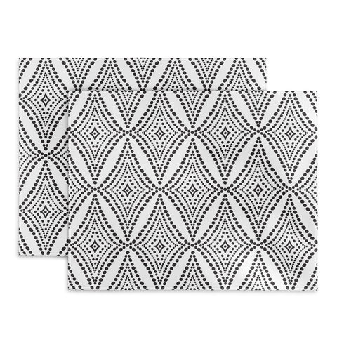 Heather Dutton Pebble Pathway Black and White Placemat