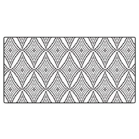 Heather Dutton Pebble Pathway Black and White Desk Mat