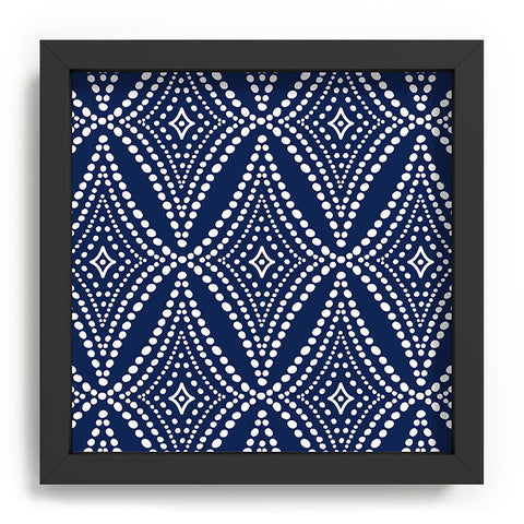 Heather Dutton Pebble Pathway Navy Blue Recessed Framing Square
