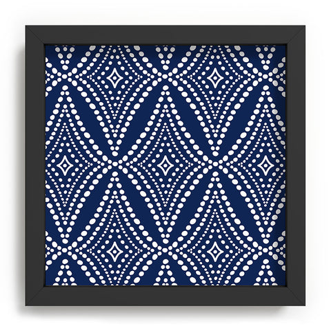Heather Dutton Pebble Pathway Navy Blue Recessed Framing Square