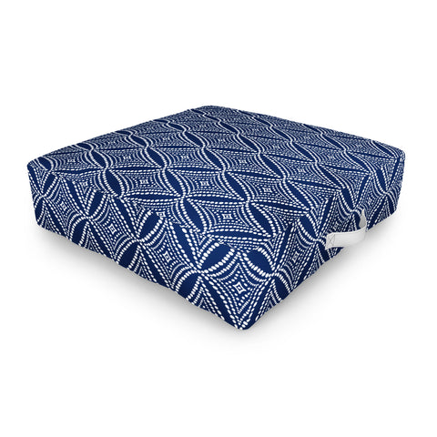 Heather Dutton Pebble Pathway Navy Blue Outdoor Floor Cushion