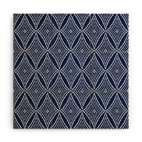 Heather Dutton Pebble Pathway Navy Blue Wood Wall Mural