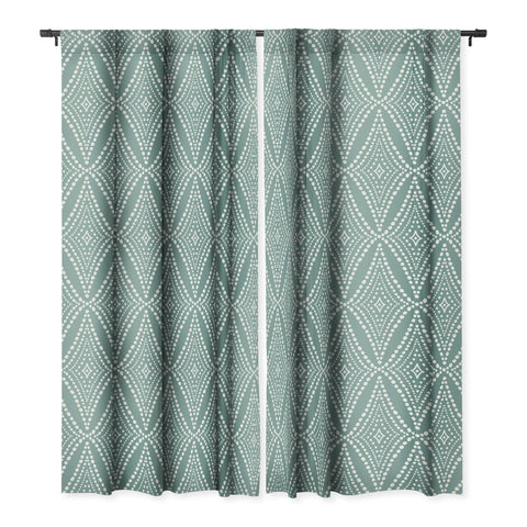 Heather Dutton Pebble Pathway Sage Blackout Window Curtain