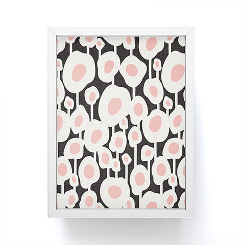 Heather Dutton Poppy Dot Retro Floral Black Framed Mini Art Print