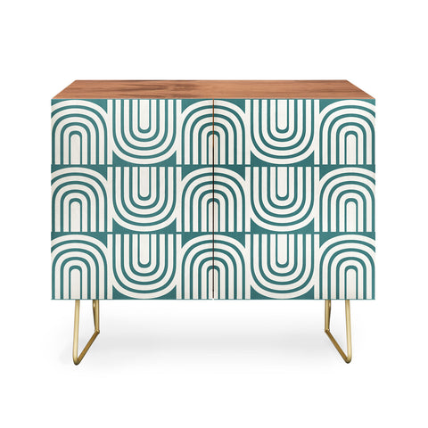 Heather Dutton Refraction Rainbow Teal Credenza