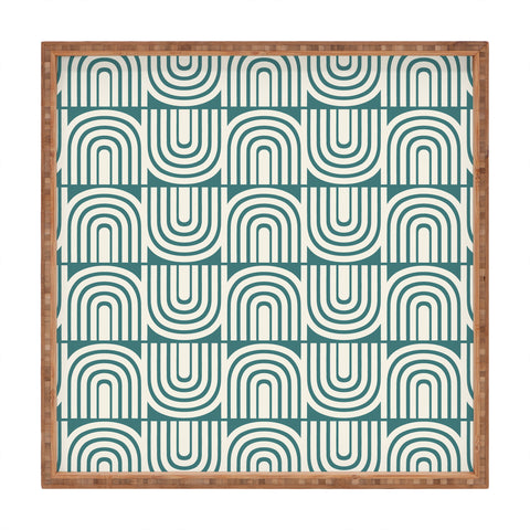 Heather Dutton Refraction Rainbow Teal Square Tray