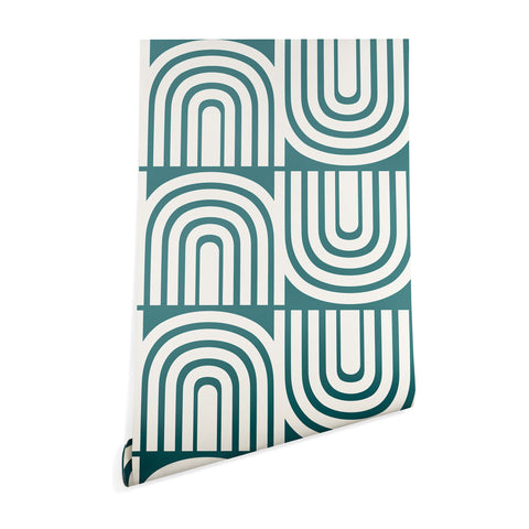 Heather Dutton Refraction Rainbow Teal Wallpaper