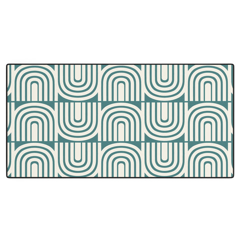 Heather Dutton Refraction Rainbow Teal Desk Mat