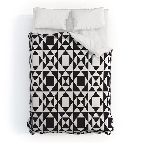 Heather Dutton Rhythm Black Duvet Cover