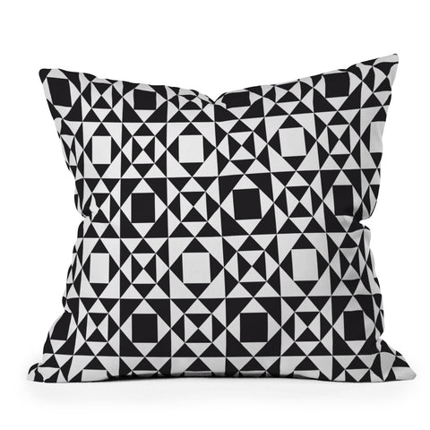 Heather Dutton Rhythm Black Outdoor Throw Pillow
