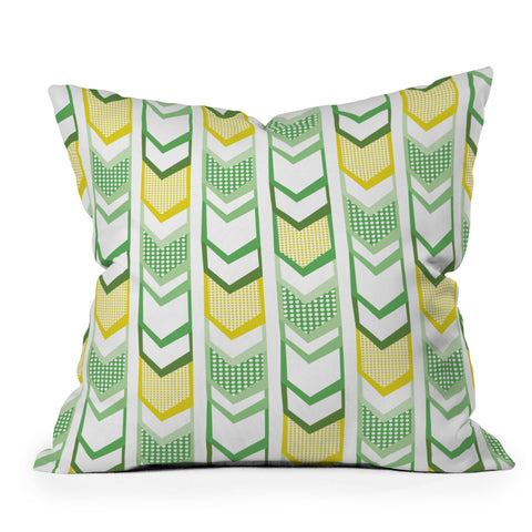 Heather Dutton Right Direction Lemon Lime Outdoor Throw Pillow