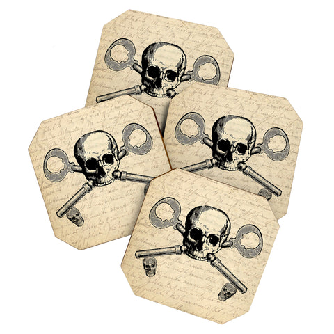 Heather Dutton Skeleton Key Coaster Set