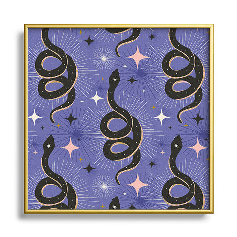 Heather Dutton Slither Through The Stars Very Square Metal Framed Art Print