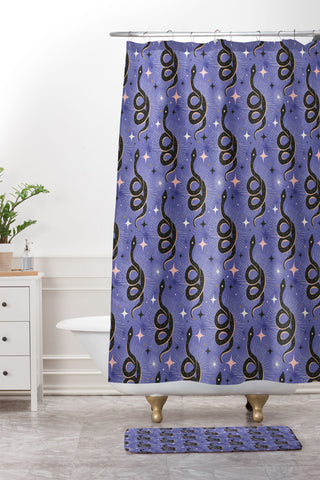 Heather Dutton Slither Through The Stars Very Shower Curtain And Mat