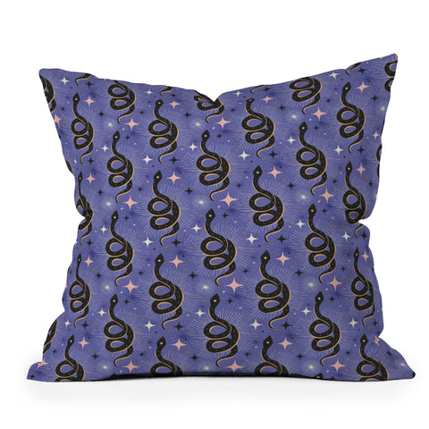 Heather Dutton Slither Through The Stars Very Outdoor Throw Pillow