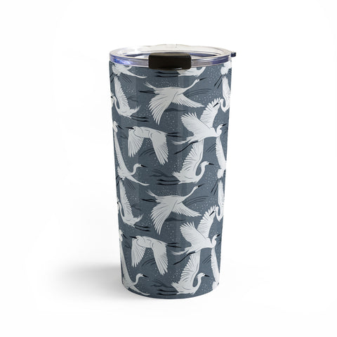 Heather Dutton Soaring Wings Steel Blue Grey Travel Mug