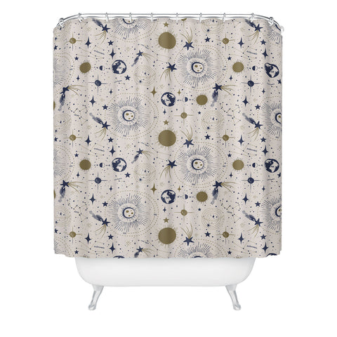 Heather Dutton Solar System Ether Shower Curtain