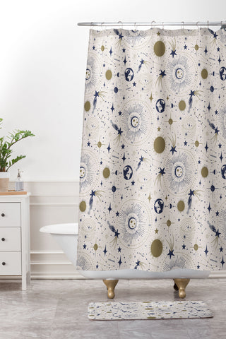 Heather Dutton Solar System Ether Shower Curtain And Mat