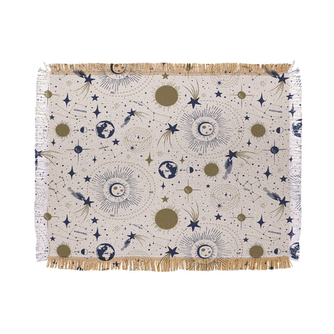 Heather Dutton Solar System Ether Throw Blanket