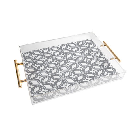 Heather Dutton Starbust Grey Acrylic Tray