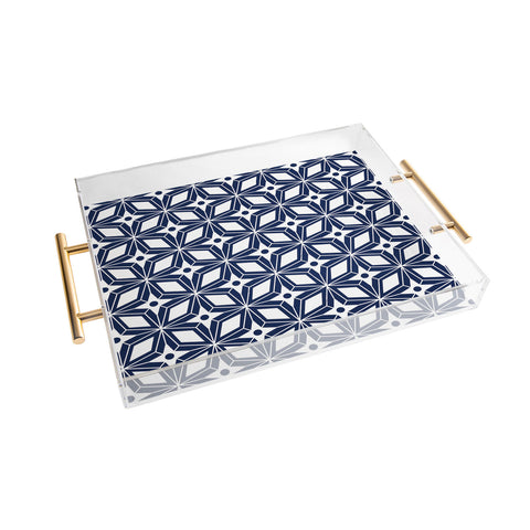 Heather Dutton Starbust Navy Acrylic Tray