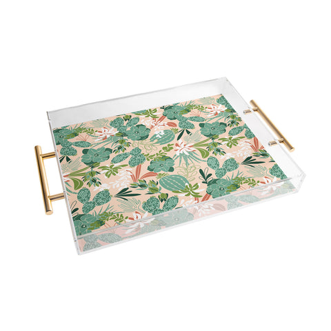 Heather Dutton Succulent Garden Blush Acrylic Tray