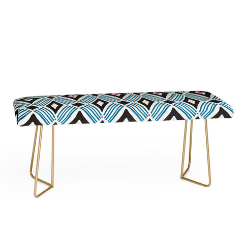 Heather Dutton Tarak Blue Black Bench