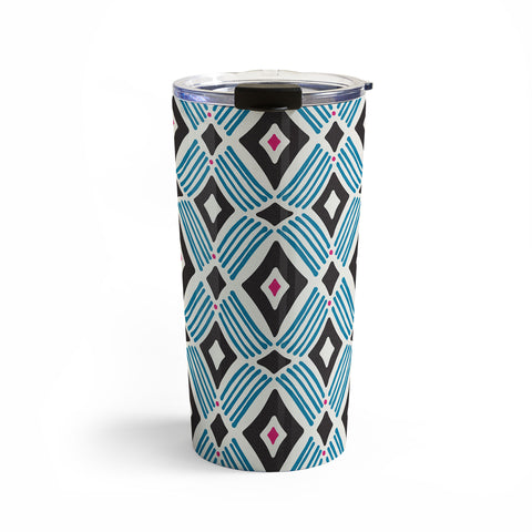 Heather Dutton Tarak Blue Black Travel Mug