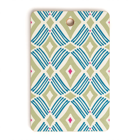 Heather Dutton Tarak Green Blue Cutting Board Rectangle