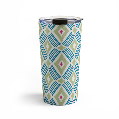 Heather Dutton Tarak Green Blue Travel Mug