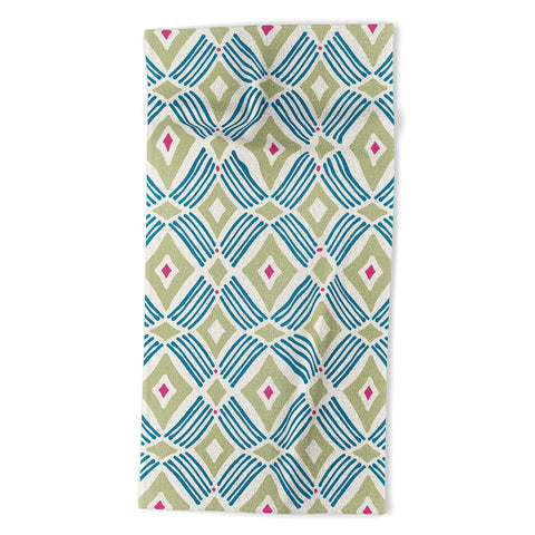 Heather Dutton Tarak Green Blue Beach Towel